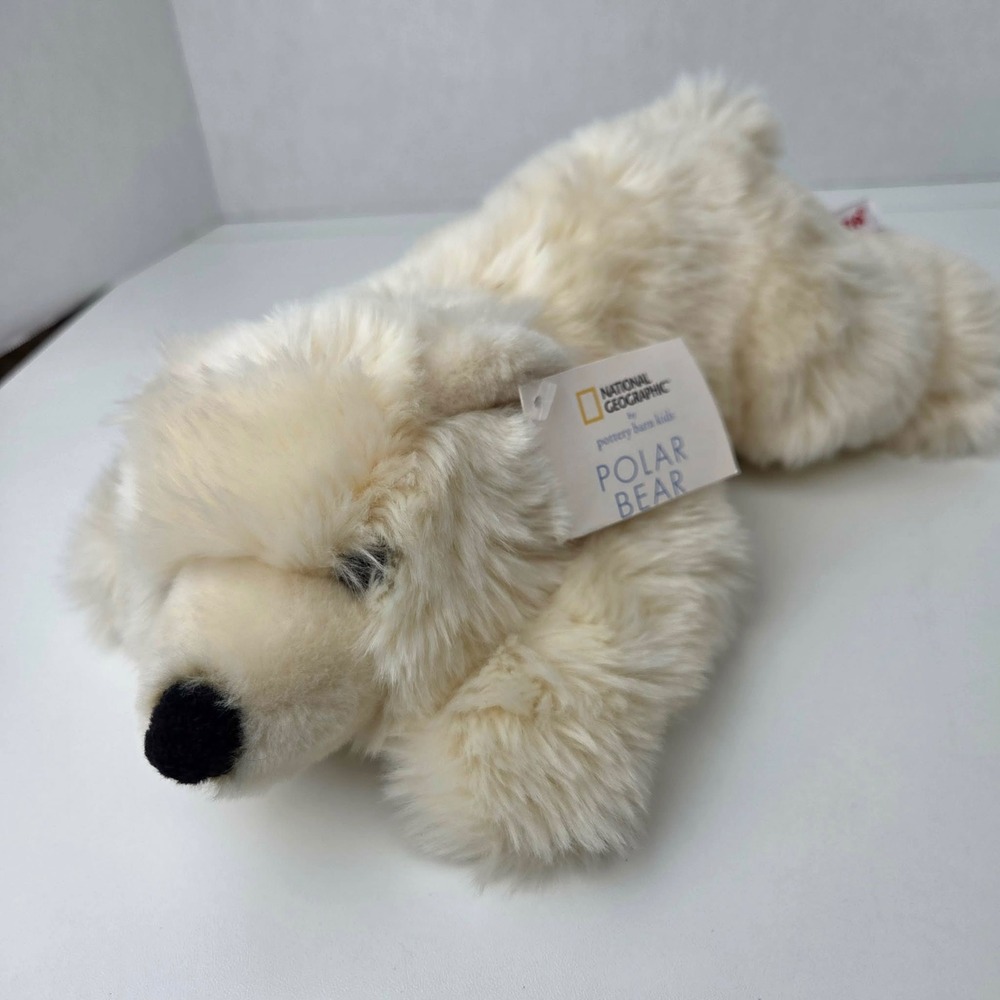 National Geographic by Pottery‎ Barn Kids Slushie Polar Bear Soft Plush Aurora